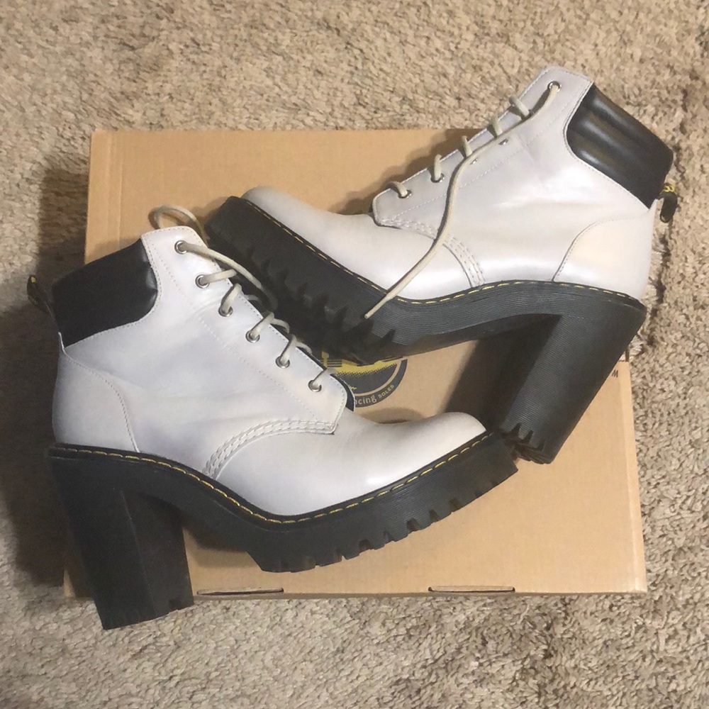 Grey heel boots